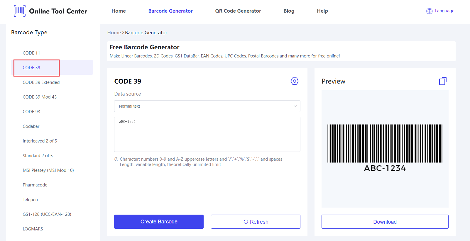 Kode 39 Barcode Generator.png