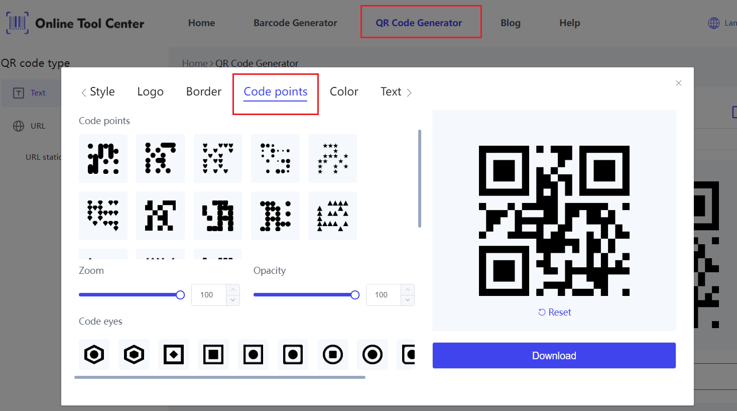 skape QR-koder med Dots.png