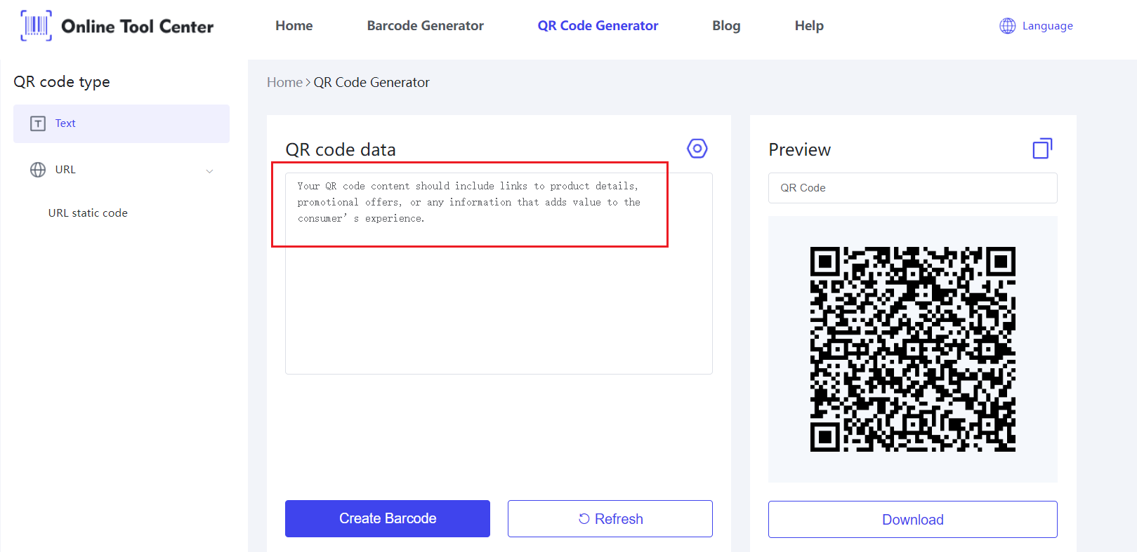 Produkt QR-kode Generator.png