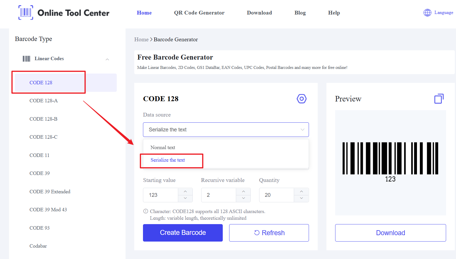 Online bulk barkoder generator