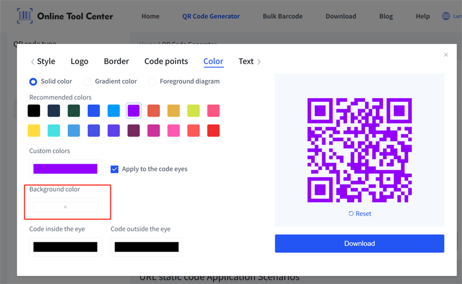 qr code generator with no background