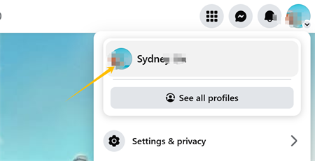 click profile picture on facebook Klikk profil bilde på Facebook