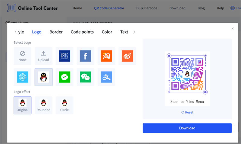 erate menyen qr-kode