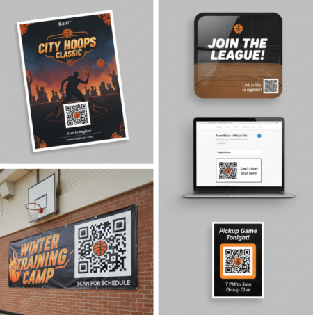 brukes av basketball qr-koder