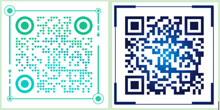 qr code with frames qr-kode med rammer