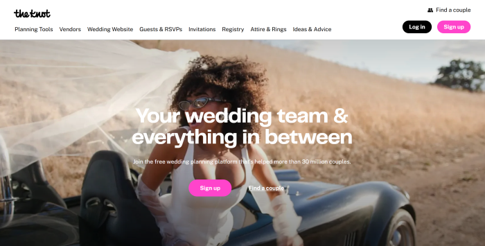The Knot website Knot-nettstedet
