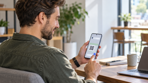 send a qr code via text on android Send en qr-kode via tekst på android